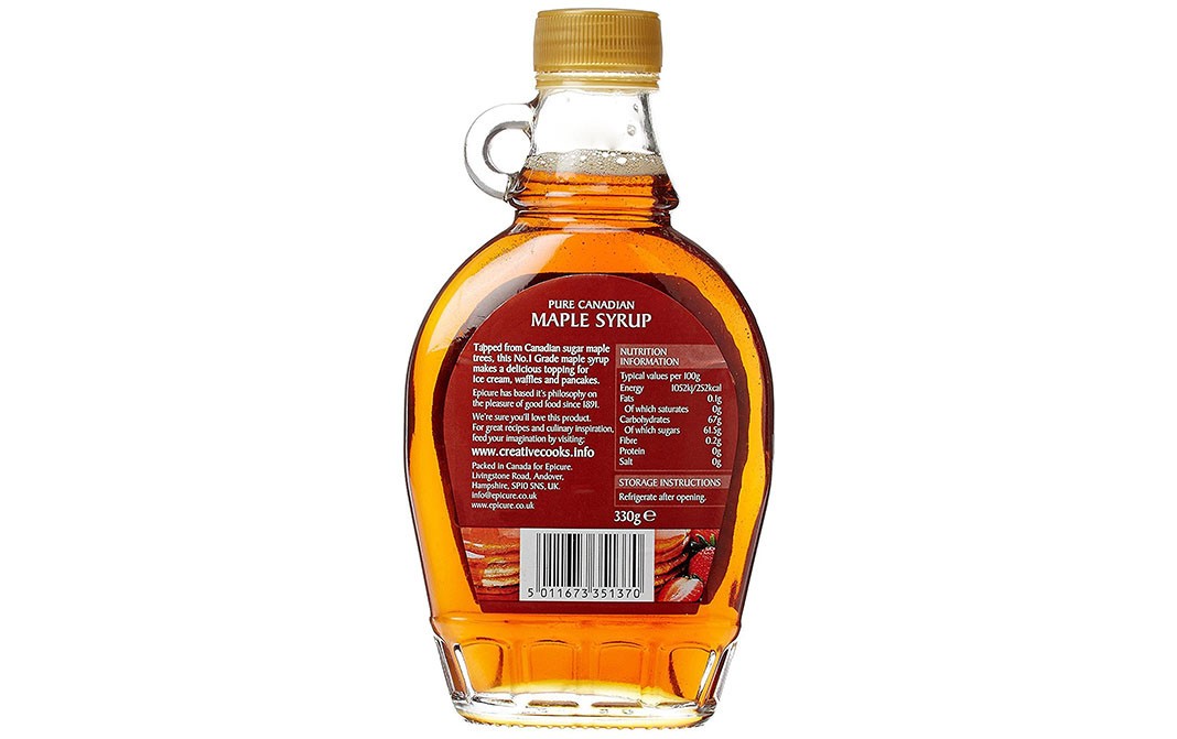 Epicure Pure Canadian Maple Syrup    Glass Bottle  330 grams